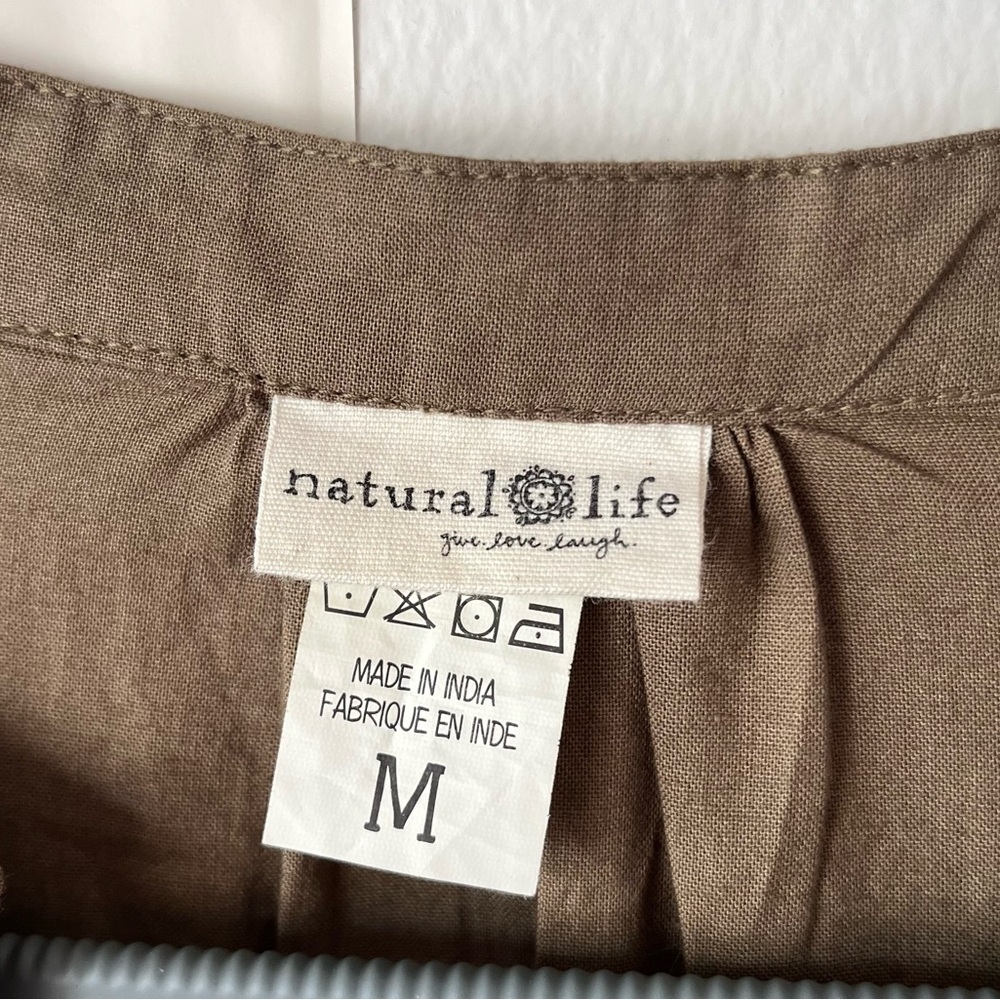 NATURAL LIFE Olive Green Short-Sleeve Utility Jumpsuit - Picture 3 of 12